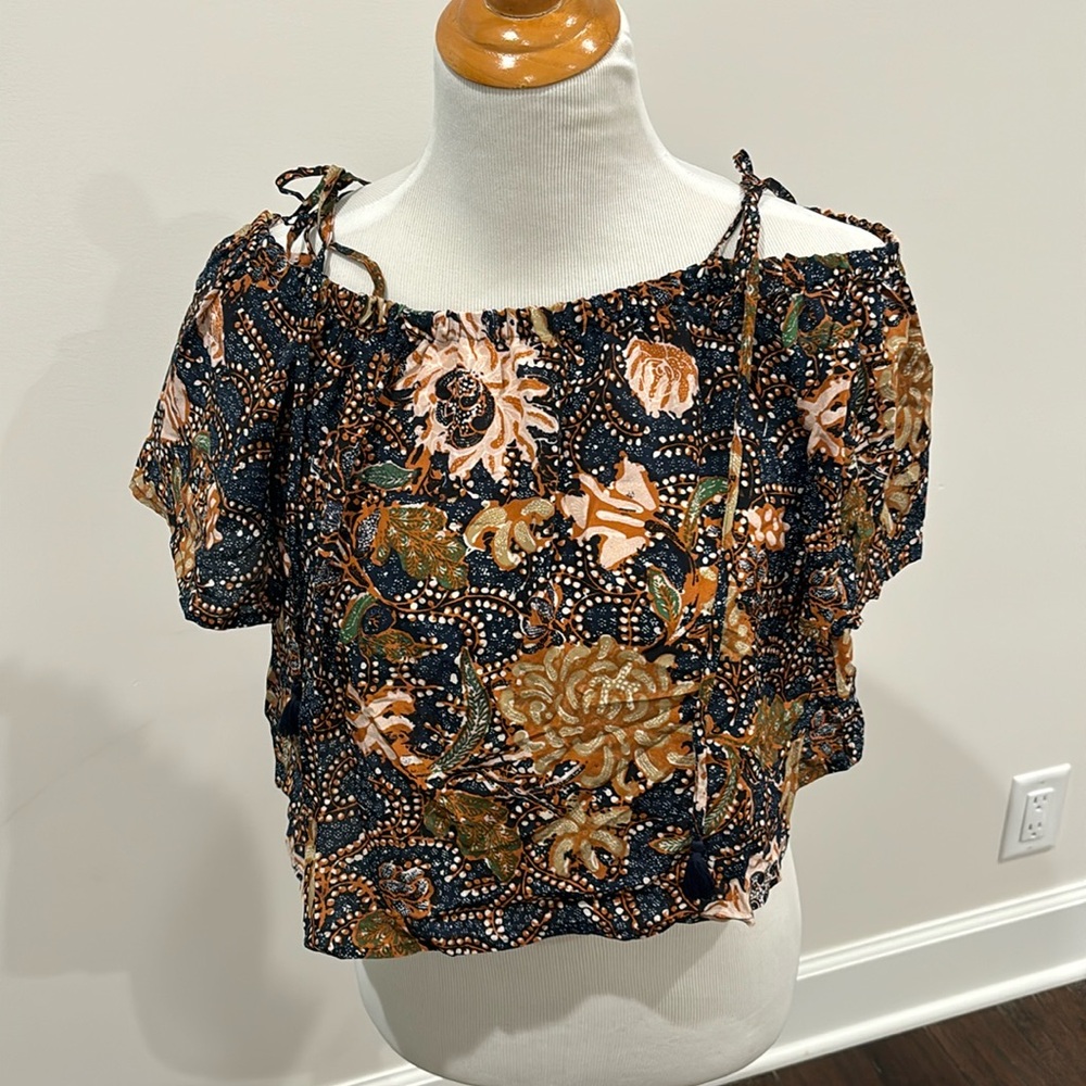 Madewell 100% Silk off the shoulder blouse small